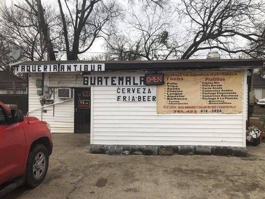 The front of the restaurant