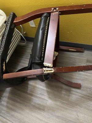 Chair repairs with zip ties