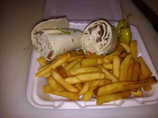 Jerk chicken wrap was the best....