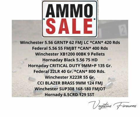 Largest ammo sale of the year!