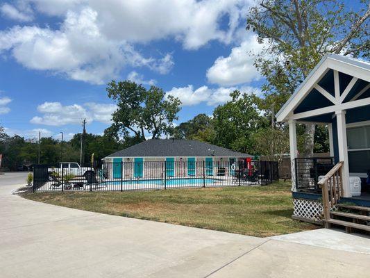 Pool, restrooms and community center