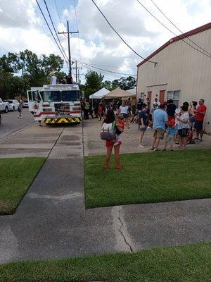 Fire truck rides.