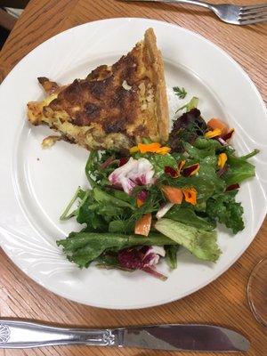 Quiche Lorraine with salad