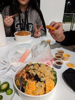 2 large poke bowls