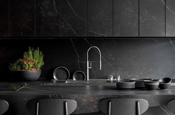 Advanced materials from Cosentino are suitable for every surface -- counters, basins, walls, or floors.