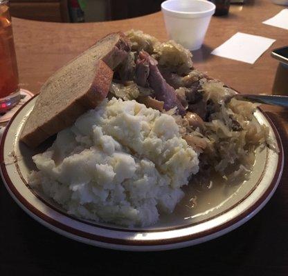 Porkhocks and Kraut w/ Potatoes!