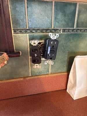 Lighting switch, garbage disposal switch, and receptacle outlet replacement