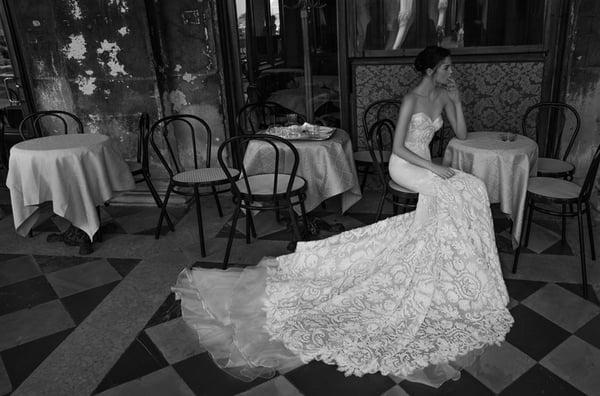 Inbal Dror wedding dresses available at www.DimitrasBridal.com in Chicago.  By appointment, 312.787.0920 or info@dimitrasbridal.com.