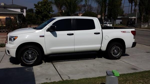 My 2012 Tundra.  Limo tint all around by Kar Plus Performance