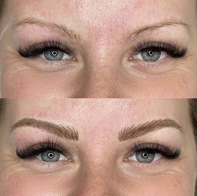 Before & after Nano brows