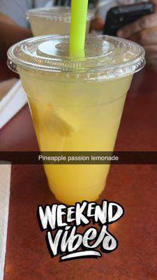 Pineapple passion fruit lemonade