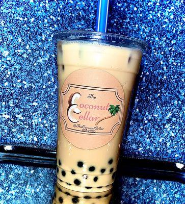 The Cellar Queen- coconut bubble tea with brown sugar tapioca boba pearls