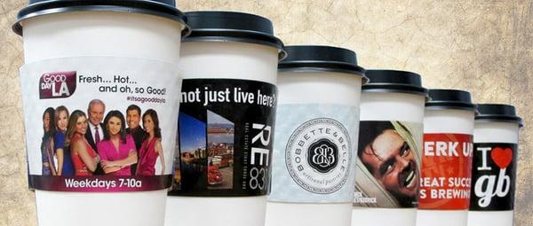 Custom coffee cup sleeves