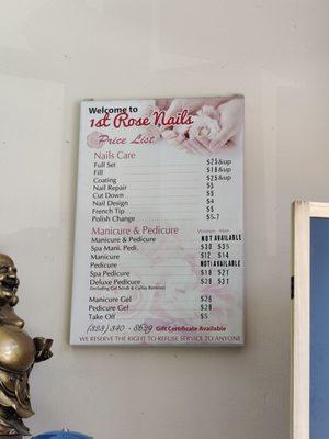 Price List