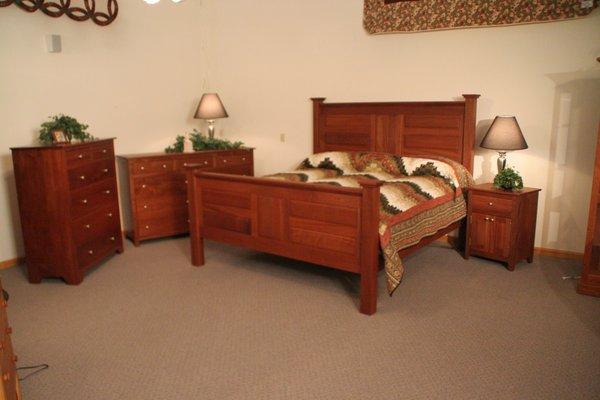 Mahogany Bedroom Set on our floor right now