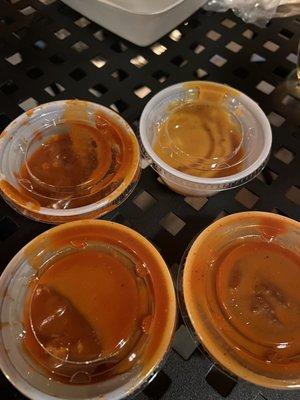 Some of their BBQ sauces! I believe they have 6 and a nice variety between hot, mild, vinegary.