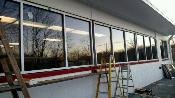 Store front windows and doors