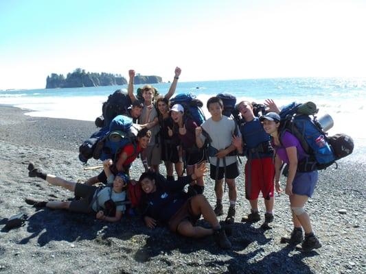 After a successful beach backpack on the Olympic Peninsula.