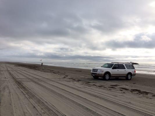 Drive on beach and park to hang out.