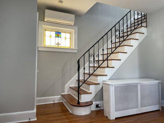 Painted Stairs and Railing in Dumont, New Jersey.