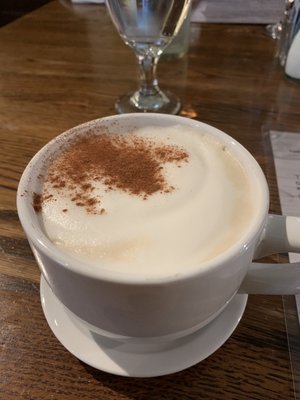 Chai latte with organic almond milk