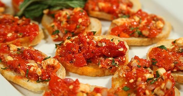 Roasted Red Pepper Canapé