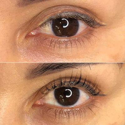 Lash lift and tint