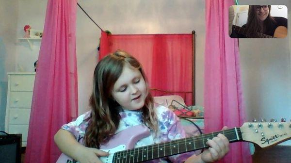 Virtual Guitar Lesson with Miss Sienna!