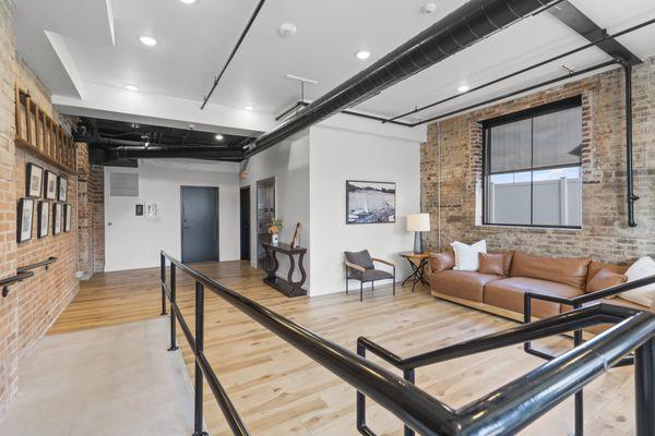 Where coal bins and boiler were is now our new lobby and elevator. Go ahead park by the front door no parking ramps here!