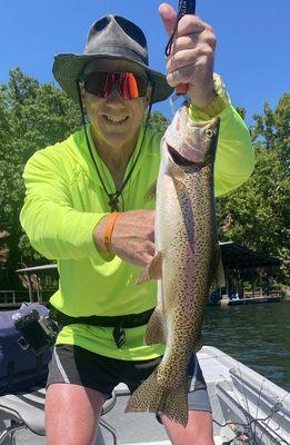 4-1/2 Lb. Rainbow trout caught behind the Norfork Dam.