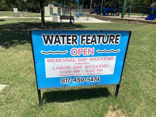 Splash pad info