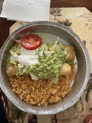 fried chimichangas with beef