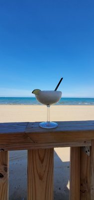 Classic margarita on the beach.