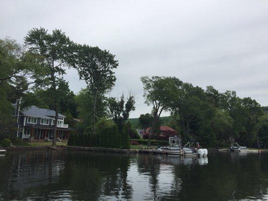 Lakefront homes.