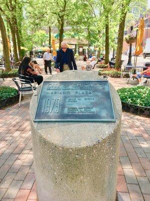 Dedication Placard to Chicago Daily News Reporter Louis Mariano by Mayor Jane M. Byrne