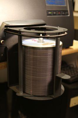 When you need lots of DVDs, CDs, or Bluray discs, our automated disc printer gets it done fast.