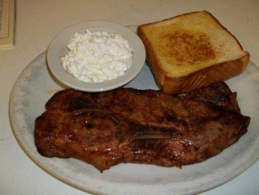 Pork steak dinner