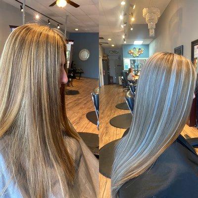 Correction color before and after