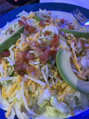 Tostada Salad with avocado