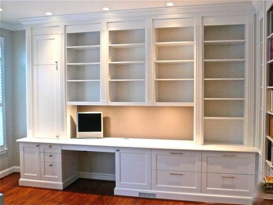 Built-in Office Cabinetry, with file drawers, storage and shelving