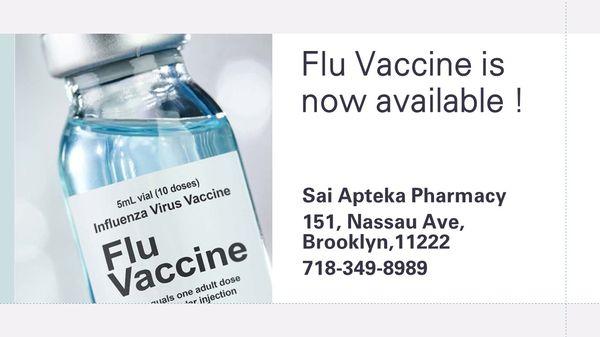 Get your Flu shot done ASAP !