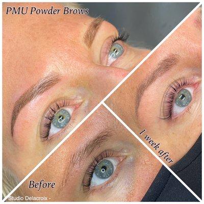 Permanent makeup:Powder Brows