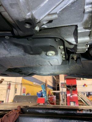 Transmission seal leak