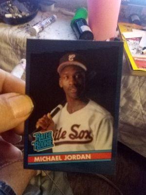 Michael Jordan baseball card and it's blue label