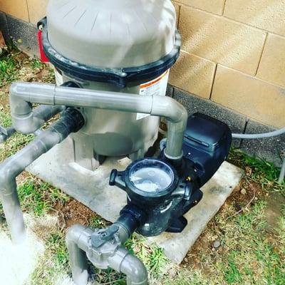 Equipment upgrade, variable speed pump installed