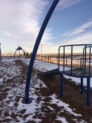 Outdoor park is fun and unique, the kids zipline is long and impressive with a platform (pictured).