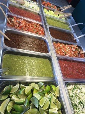 Fresh salsa bar