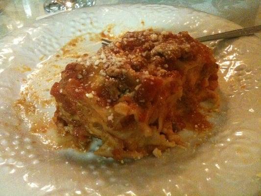 The amazing lasagna - half eaten