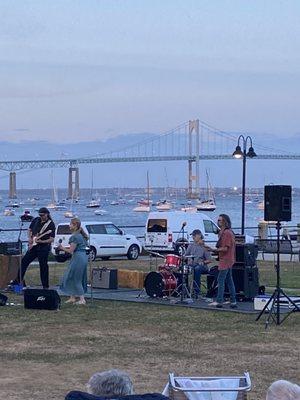 Concert by the water.