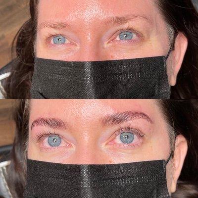 Eyebrow lamination/tint and eyelash lift/tint